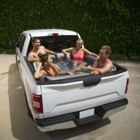 Rectangular Inflatable Truck Bed Pool, Gray, Adults, Unisex