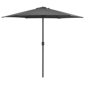 Outdoor Parasol with Aluminum Pole 106.3"x96.9" Anthracite