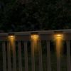 6Pcs Solar Powered Deck Lights Outdoor Acrylic Bubbles Decorative Step Fence Lamp IP55 Waterproof
