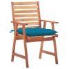 Patio Dining Chairs 2 pcs with Cushions Solid Acacia Wood