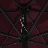 Outdoor Parasol with Aluminum Pole 106.3"x96.9" Bordeaux Red