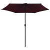 Outdoor Parasol with Aluminum Pole 106.3"x96.9" Bordeaux Red