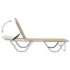 Sun Lounger Aluminum and Textilene Cream