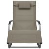 Sun Lounger Textilene Taupe and Gray