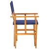 Director's Chairs 2 pcs Solid Acacia Wood Blue