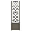 Garden Planter with Trellis 16.9"x16.9"x55.9" PP Anthracite