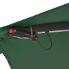 Cantilever Umbrella with LED Lights and Metal Pole 137.8" Green